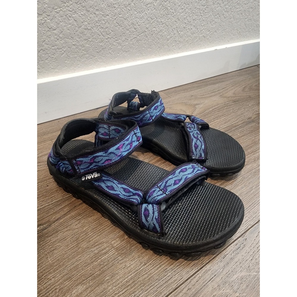 Vintage 90s Teva Sport Sandals Purple Blue Geometric Strappy Hiking Womens 9